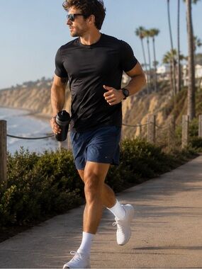 Lululemon Pace Breaker 5” Linerless Running Short Heathered Blue XL Athletic Gym